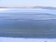 Lacul de la baraj Tauţ îngheţat